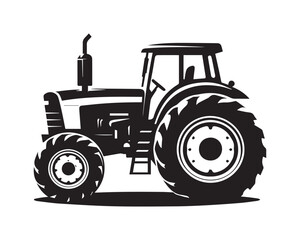tractor silhouette vector icon graphic logo design