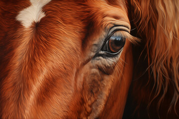 close up of a horse eye