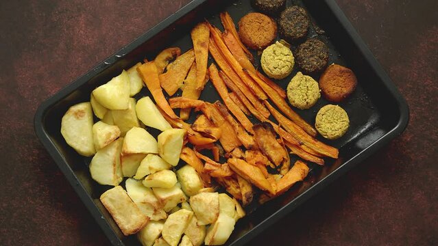 Healthy Vegan Meal Prep in Black Container
