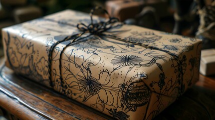 A heartwarming illustration of a family giving gifts to a mother in a lush garden, celebrating her with joy and gratitude.
