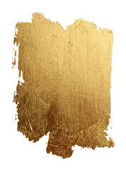 Grunge Gold and bronze glitter color smear painting frame on white. Abstract glow shine fiol paper background.