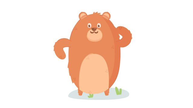 animated illustration of a bear 2D animation