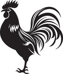 Winged Watch: Vector Logo Featuring Roster Chickens Beak Brigade: Iconic Roster Chicken Graphics in Vector