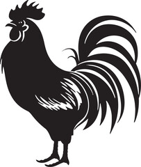 Perch Posse: Iconic Roster Chicken Graphics in Vector Crested Clan: Roster Chicken Icon in Vector Design