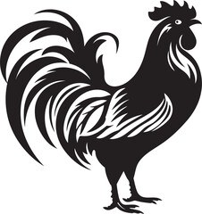 Crested Clan: Roster Chicken Icon in Vector Design Eggshell Ensemble: Vector Logo of Roster Chicken Graphics