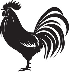 Winged Watch: Iconic Roster Chicken Graphics in Vector Beak Brigade: Roster Chicken Icon in Vector Design