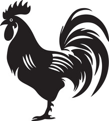 Winged Watch: Vector Logo Featuring Roster Chickens Beak Battalion: Iconic Roster Chicken Graphics in Vector