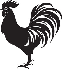 Coop Crew: Vector Logo Featuring Roster Chickens Plume Patrol: Iconic Roster Chicken Graphics in Vector
