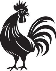 Talon Troop: Roster Chicken Icon in Vector Design Coop Crew: Vector Logo of Roster Chicken Graphics