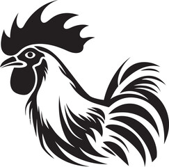 Beak Brigade: Roster Chicken Vector Emblem in Icon Cluck Collective: Vector Logo of Roster Chicken Graphics