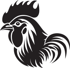 Fototapeta premium Talon Troop: Roster Chicken Logo Design Coop Collective: Iconic Roster Chicken Graphics