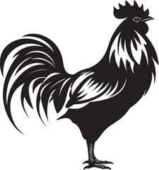 Flight Faction: Vector Icon of Roster Chickens Winged Watch: Roster Chicken Vector Emblem