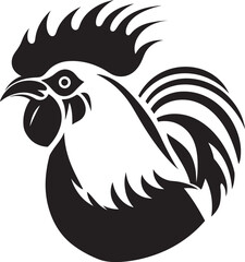 Beak Brigade: Roster Chicken Logo Design Winged Warriors: Iconic Roster Chicken Graphics