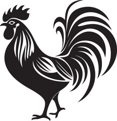 Coop Clan: Iconic Roster Chicken Graphics Winged Warriors: Vector Icon of Roster Chickens