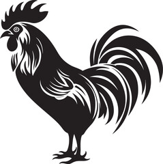 Talon Tribe: Roster Chicken Logo in Vector Form Plume Patrol: Emblematic Roster Chicken Icon