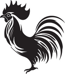 Fototapeta na wymiar Winged Warriors: Vector Icon of Roster Chickens Feathered Fleet: Roster Chicken Vector Emblem