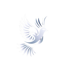 dove of peace isolated on transparent background