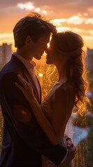 A Man and a Woman Standing Together