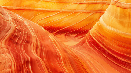 sandstone rock formation with waves, curves, colors and pattern in canyon arizona