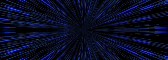 Hyperdrive: Hyperspace Light Speed Background with Exploding and Expanding Movement in 4K Image