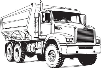 Vector Dump Design: Sketchy Truck Logo Truck Sketch: Dump Truck Sketch Icon Graphics