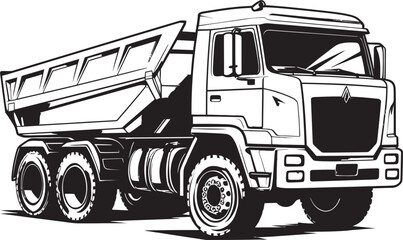Sketchy Hauler: Dump Truck Sketch Icon Sketchy Load: Dump Truck Vector Logo Design