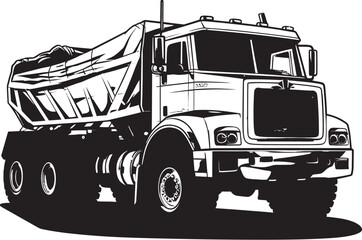 Sketchy Hauler: Vector Dump Truck Sketch Sketchy Load: Dump Truck Sketch Emblem