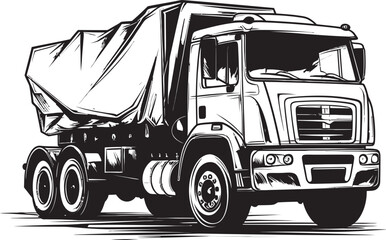 Sketchy Payload: Dump Truck Icon Graphics Dump Truck Sketchbook: Vector Logo Design