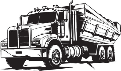 Sketchy Payload: Dump Truck Icon Graphics Dump Truck Sketchbook: Vector Logo Design