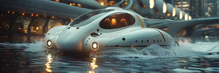 Innovative waterborne transportation in futuristic cities