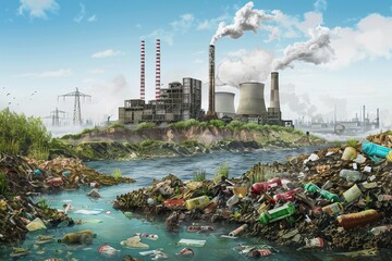 environment, Pollution and Waste Management, Plastic Pollution showing plastic waste in various environments