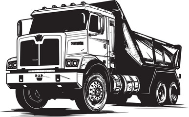 Dump Truck Canvas: Sketch Icon Design Sketchy Transporter: Dump Truck Vector Logo