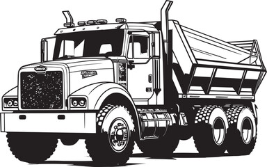 VectorDump: Dump Truck Sketch Logo SketchyHaul: Dump Truck Vector Graphics