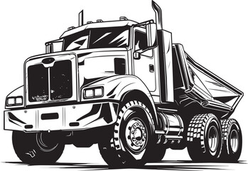 DumpGraffiti: Sketch Icon of Dump Truck TruckCanvas: Dump Truck Vector Sketch Design