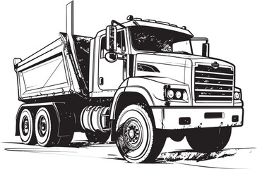 DumpExpress: Dump Truck Sketch Icon TruckSketcher: Vector Sketch of Dump Truck Logo