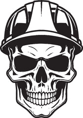 Scaffold Skull Sentry: Worker Emblem Design Skull Construction Guardian: Worker Safety Emblem