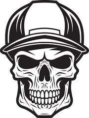 Skull Construction Guardian: Worker Safety Emblem Skull Safety Sentinel: Construction Helmet Vector Logo