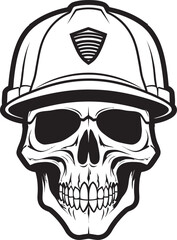 Skull Construction Guardian: Worker Safety Emblem Hardhat Reaper Icon: Construction Skull Logo
