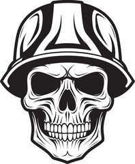 Skull Safety Sentinel: Construction Helmet Vector Logo Hardhat Safety Skull: Iconic Worker Emblem Design