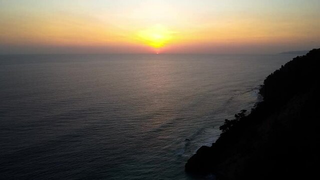 sunset from the jungle of Costa Rica 