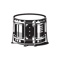 Harmonic Fusion: Exquisite Steel Drum Silhouette, Illustrated and Vectorized with Detailed Precision, Steel Drum Illustration - Minimallest Steel Drum Vector
