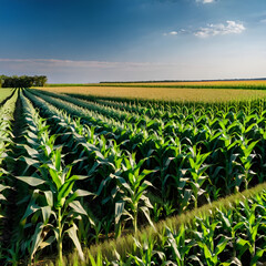 Naklejka premium field of corn