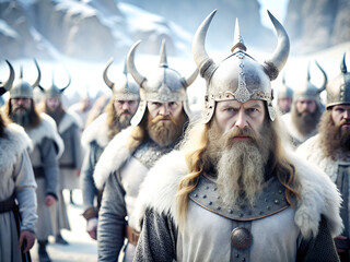 Medieval Vikings - obrazy, fototapety, plakaty