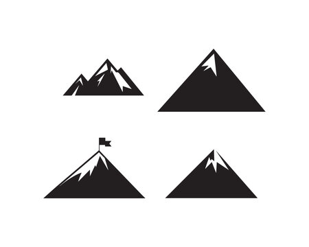 hills silhouette vector icon graphic logo design
