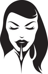 Veiled Visage: Shadowy Vector Logo Design Ethereal Essence: Ephemeral Vampire Face Icon