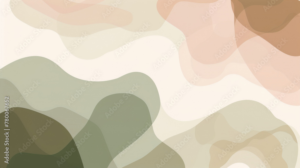 Aufkleber elegant design with smooth wave shapes in soft pastel colors for a serene background