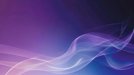 Elegant abstract design with flowing waves on a purple gradient background