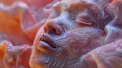 Möbelaufkleber Abstract colorful textured 3D landscape © RECARTFRAME CH