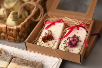 Handmade soap with flower scent