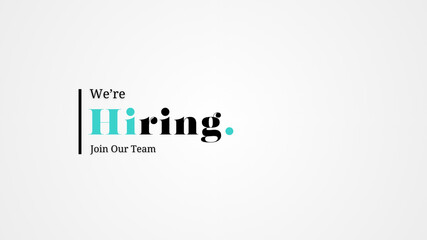 We are Hiring a design with a Magnifying Glass on a yellow background. Minimal we are hiring background. 